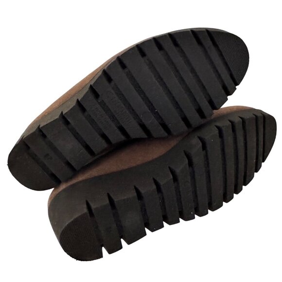 La Canadienne Toujours Stone Oiled Suede Size 7 -7.5 Mule Clog Shearling NWOB $3 - Picture 5 of 10